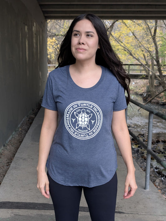 Women’s Scoop Hem Made in Turtle Island Heather T-Shirt
